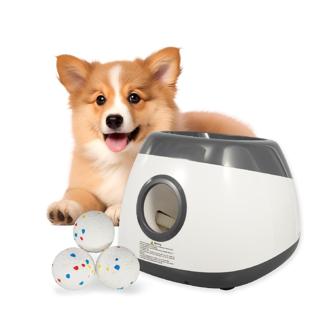 Only Supports Self Pickup  Dog Ball Thrower, Automatic Ball Launcher, Indoor-Outdoor Interactive Dog Toy With Three Scopes, Includes Balls And A Data Cable, Grey-Green