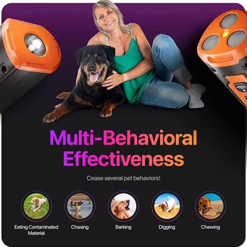 Rechargeable Dog Behavior Trainer with LED Flashlight